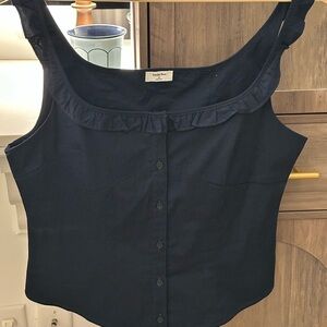 Aritzia Sunday Best Top Navy